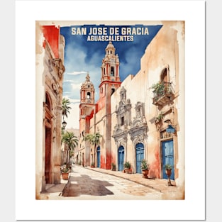 San Jose de Gracia Aguascalientes Mexico Vintage Tourism Travel Posters and Art